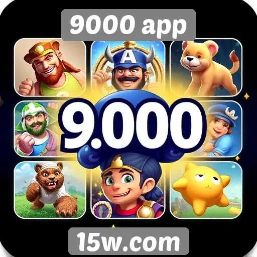 Diversidade de jogos disponíveis no 9000 app